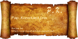 Pap Konstantina névjegykártya